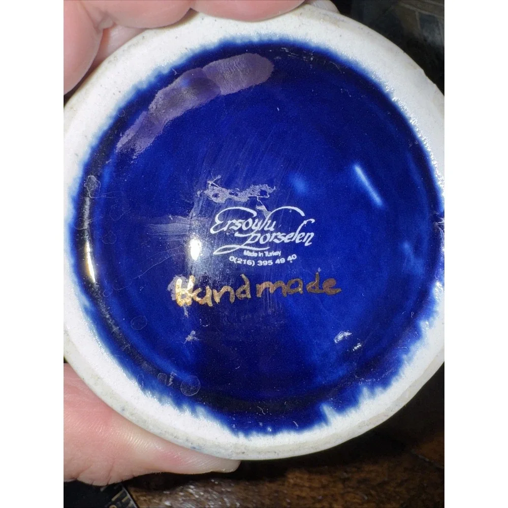 Cobalt‎ Blue Vase Handmade In Turkey 6.25